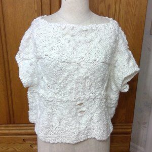 Hand knit slouch sweater